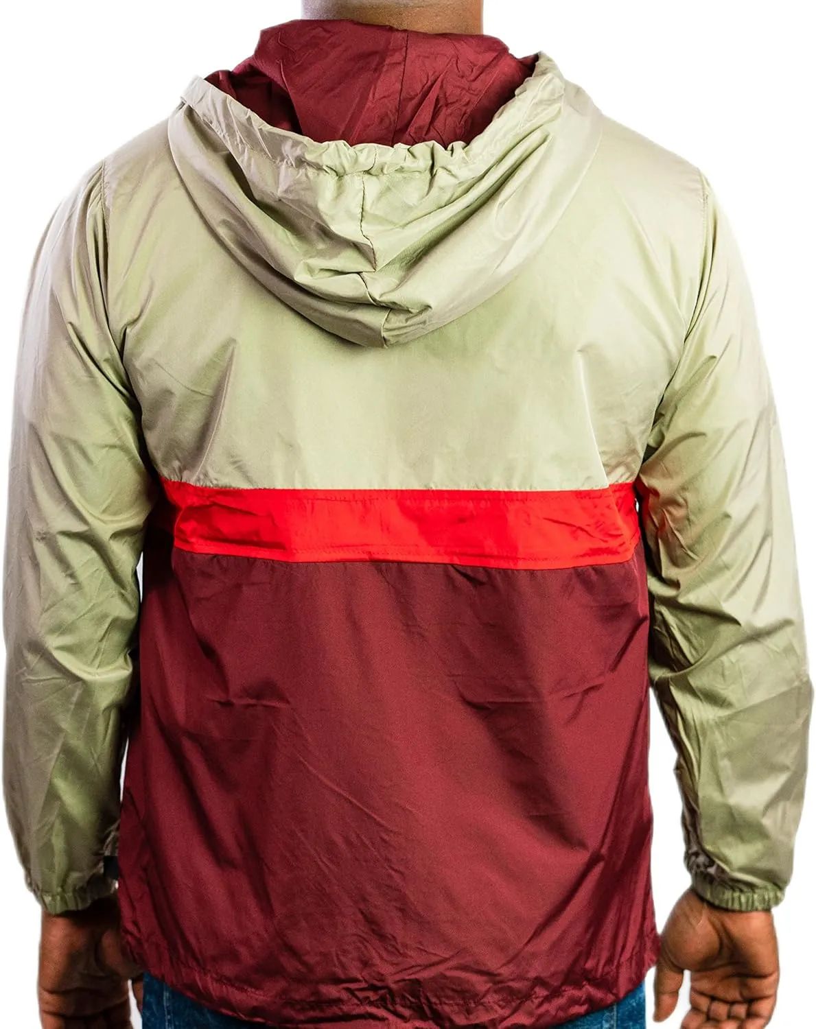Men's Windbreaker - Lightweight, Water-Resistant, Adjustable Drawstring