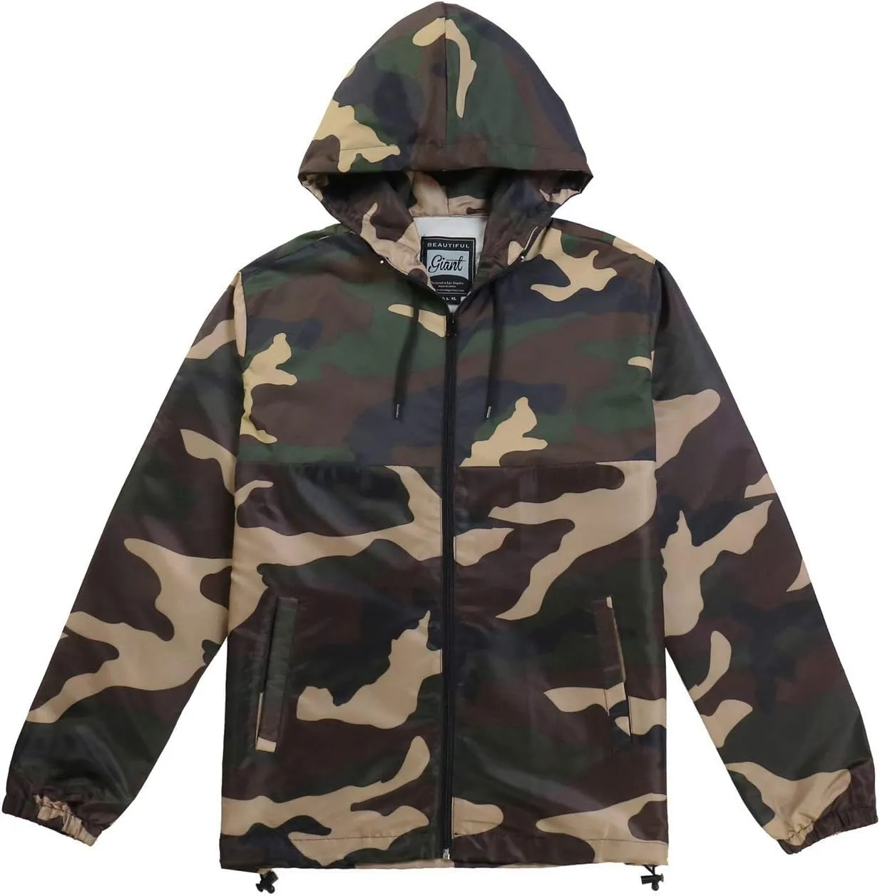 Men's Windbreaker - Lightweight, Water-Resistant, Adjustable Drawstring