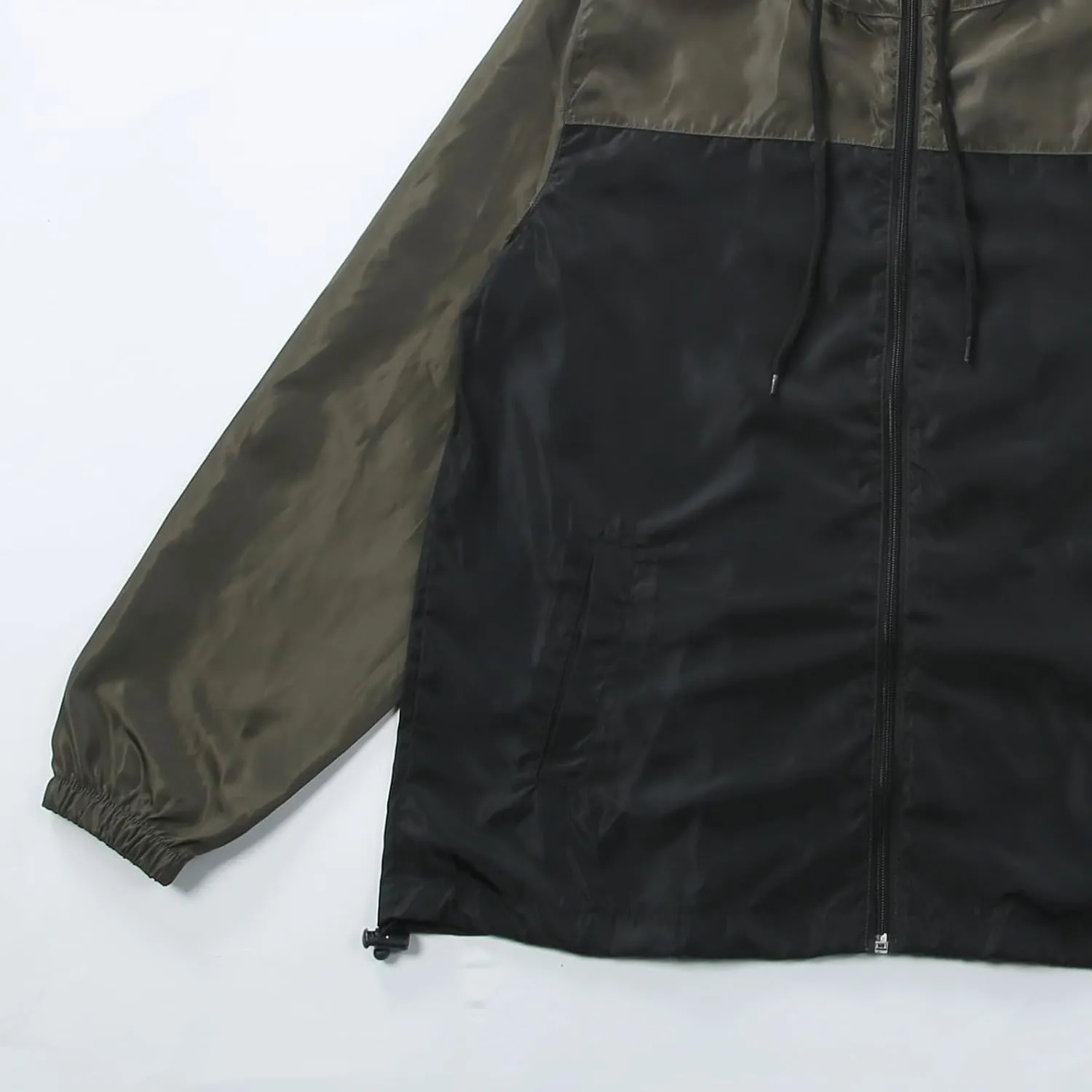 Men's Windbreaker - Lightweight, Water-Resistant, Adjustable Drawstring