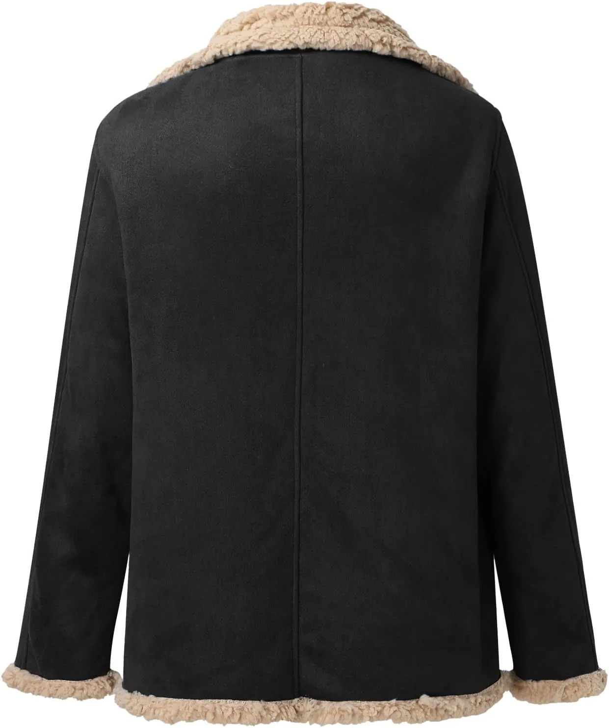 Mens Winter Coat Winter Coat Lapel Collar Long Sleeve Padded Leather Jacket Vintage Thicken Coat Sheepskin Jacket