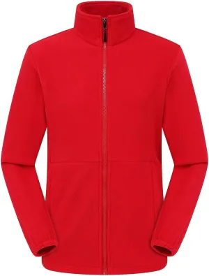 Mens Winter Outdoor Jackets Casual Windproof Thickened Polar Fleece Jacket Full Zip Stand Collar Thermal Sport Coats