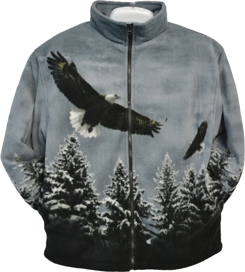 MENS/WOMENS R'LIXIO WILDLIFE GREY EAGLE ANIMAL JACKET