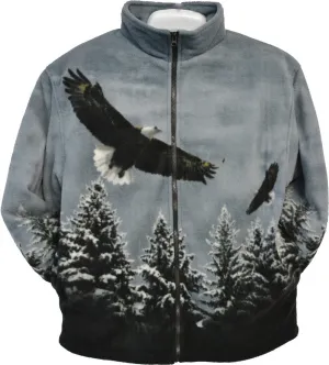 MENS/WOMENS R'LIXIO WILDLIFE GREY EAGLE ANIMAL JACKET