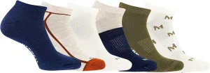 Merrel Men's and Women's Recycled Cushioned Socks - 6 & 12 Pairs - Hiking Arch Support