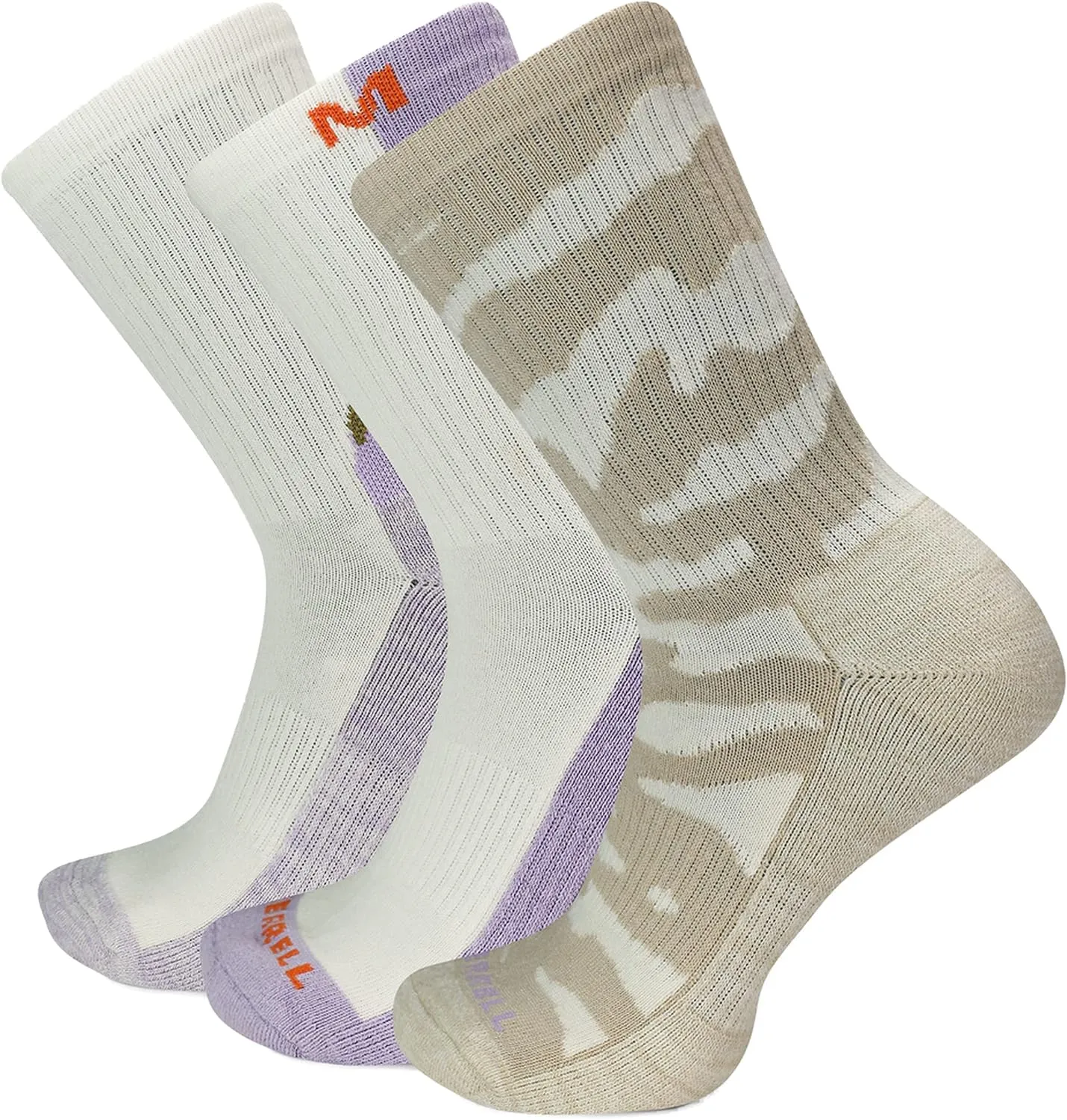 Merrell Men's and Women's Lightweight Wool Everyday Hiking Crew Socks-3 Pair Pack-Arch Support & Moisture Wicking