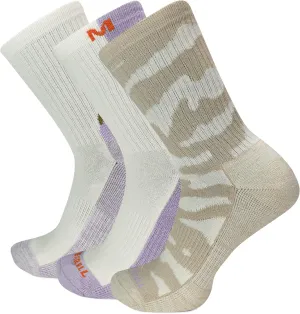 Merrell Men's and Women's Lightweight Wool Everyday Hiking Crew Socks-3 Pair Pack-Arch Support & Moisture Wicking