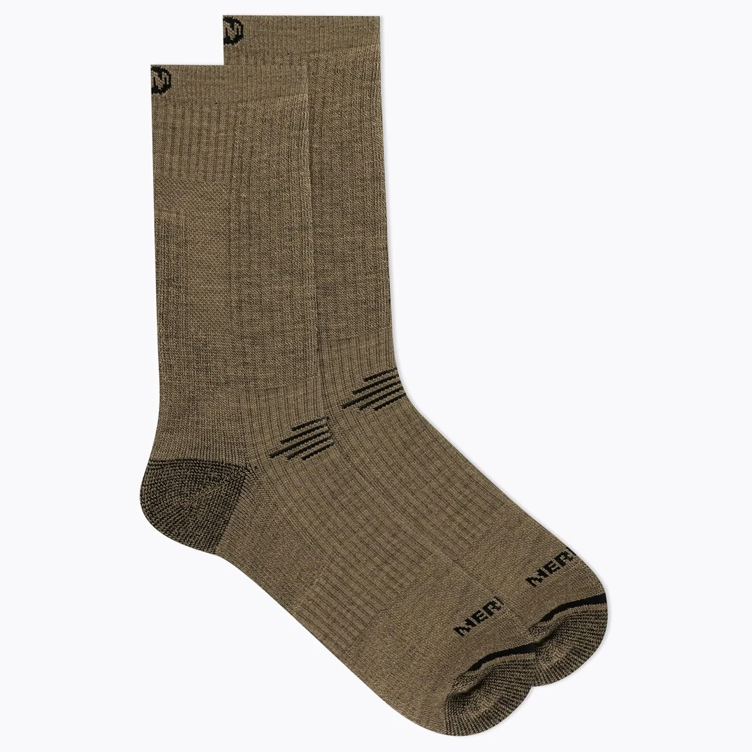 Merrell Men's and Women's Merino Wool Tactical Crew Socks-Arch Support Band and Moisture Management
