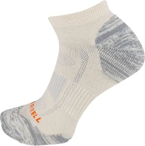 Merrell Men's and Women's Zoned Cushioned Wool Hiking Low Cut Socks-1 Pair Pack-Breathable Arch Support, Whisper White, Large-X-Large