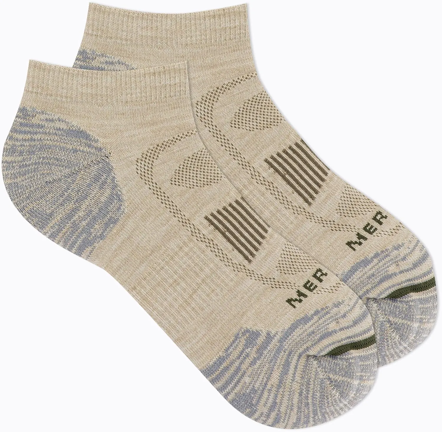 Merrell Men's and Women's Zoned Cushioned Wool Hiking Socks-1 Pair Pack-Breathable Unisex Arch Support
