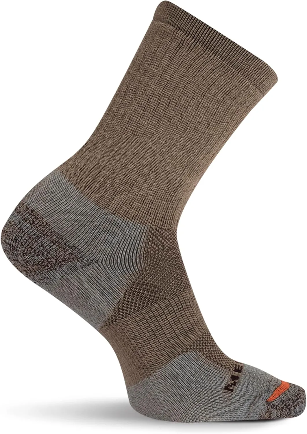 Merrell mens Premium Wool Work Crew Socks Arch Support and Breathable Mesh