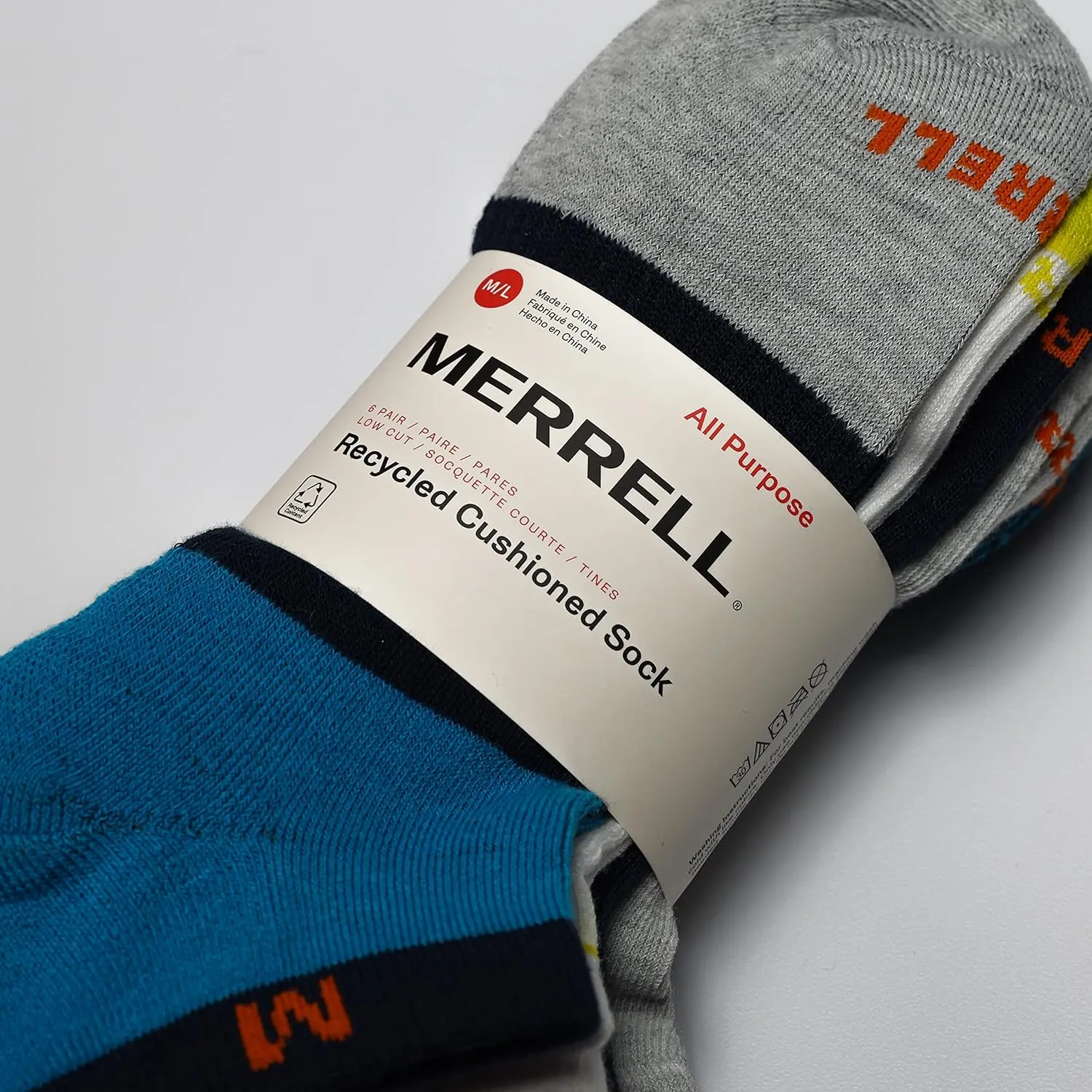 Merrell unisex-adult Cloud Comfort Crew Socks 1 Pair Pack Ultra Soft Cushioned Comfort Work and Sport Recovery