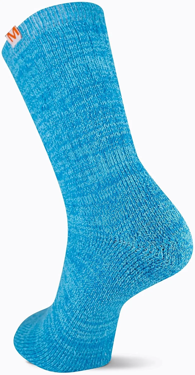 Merrell unisex-adult Cloud Comfort Crew Socks 1 Pair Pack Ultra Soft Cushioned Comfort Work and Sport Recovery