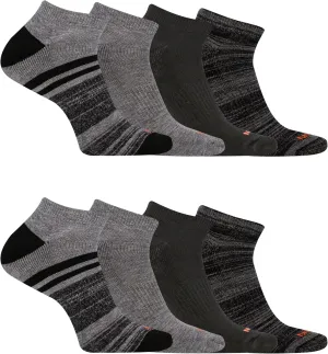 Merrell unisex-adult Cushioned Midweight Low Cut Socks 4 and 12 Pairs Moisture Wicking