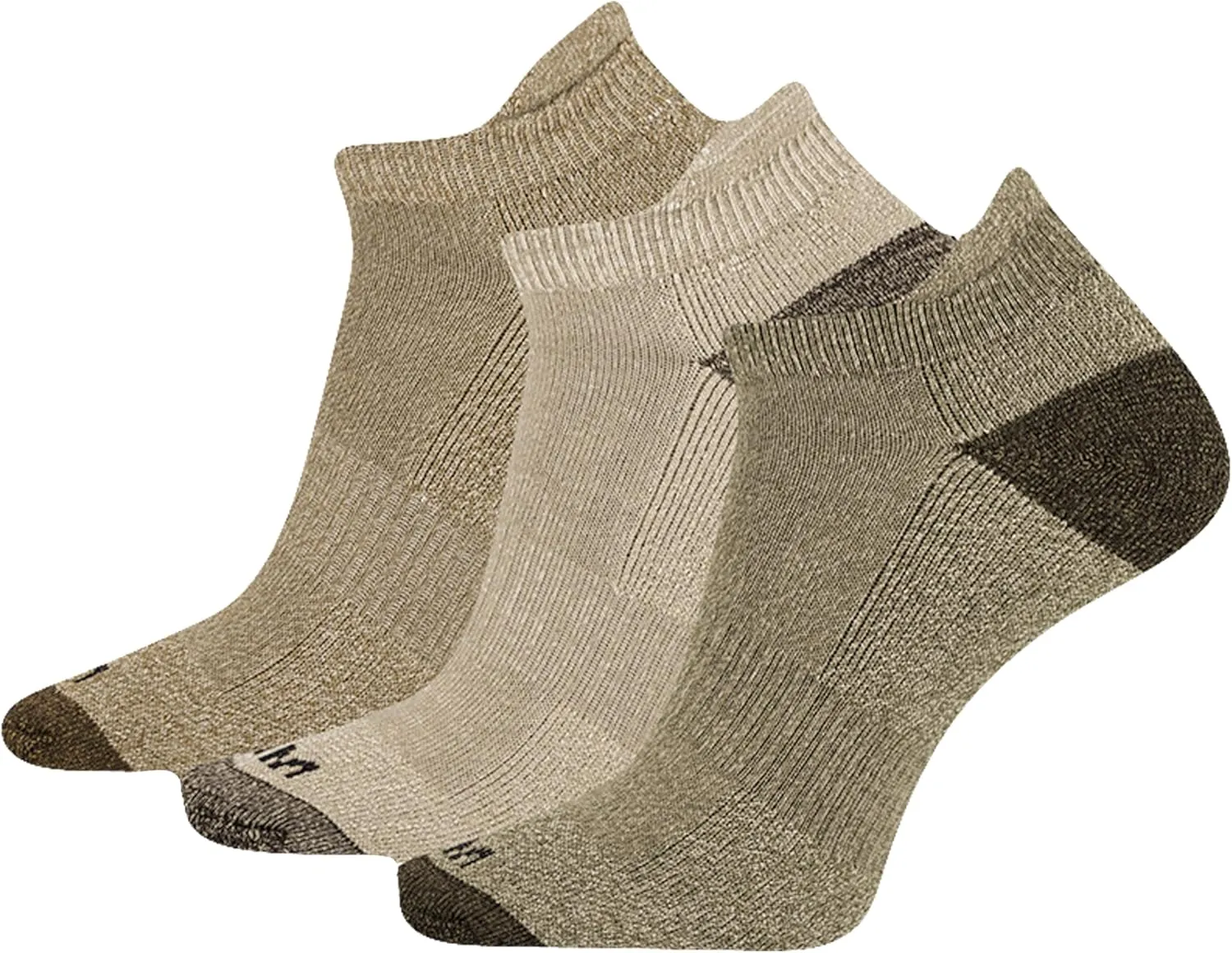 Merrell Unisex-Adult Wool Everyday Hiking Low Cut Socks - 3 Pairs - Cushioned Moisture Wicking
