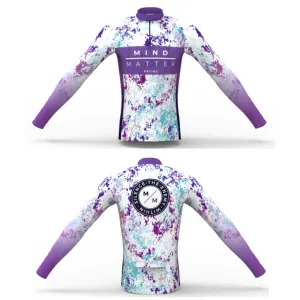 MM Racing - Purple Paint Splash - 1/4 Zip Long Sleeve Running Shirt