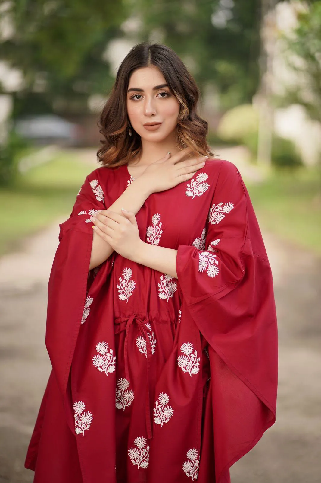 Mono-Red Poncho Suit