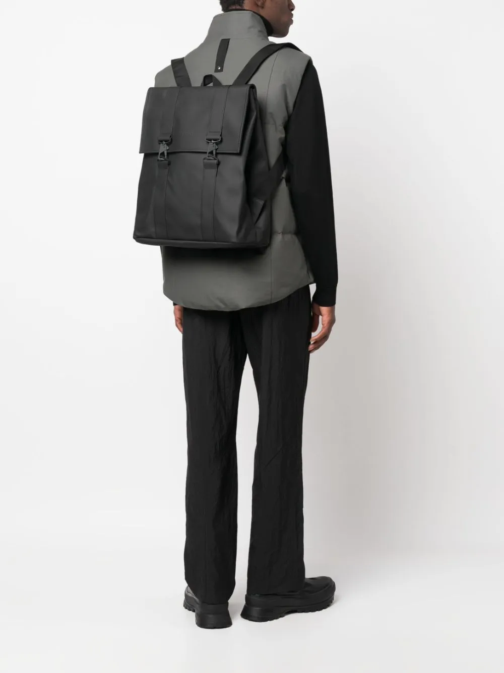 MSN logo-debossed waterproof backpack