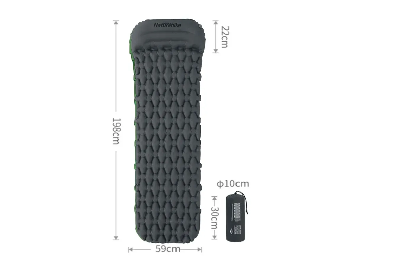 Naturehike FC-12 Sleeping Pad with Pillow R Value: 1,5 Weight 470 g