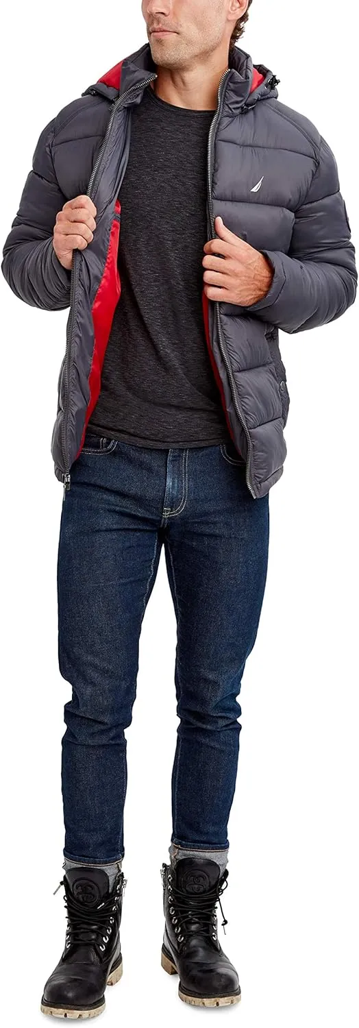 Nautica Men's Water Resistant Nylon Puffer Jacket
