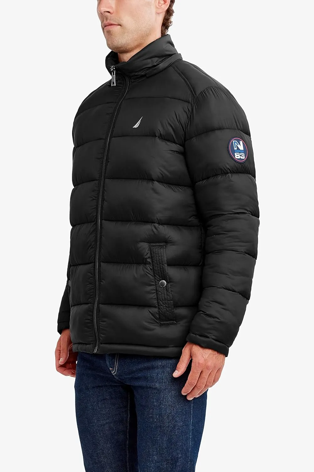 Nautica Men's Water Resistant Nylon Puffer Jacket