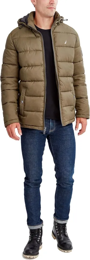 Nautica Men's Water Resistant Nylon Puffer Jacket