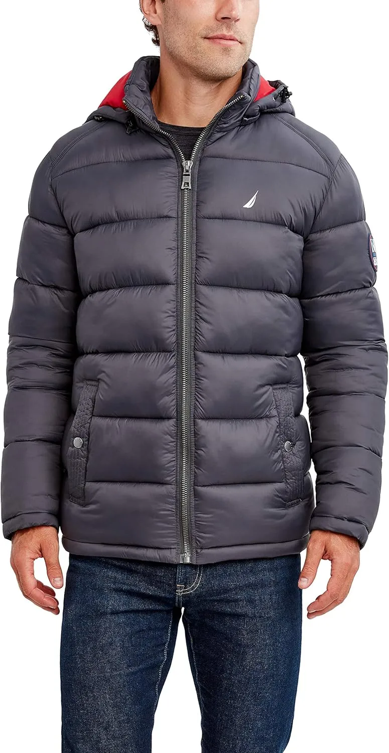 Nautica Men's Water Resistant Nylon Puffer Jacket