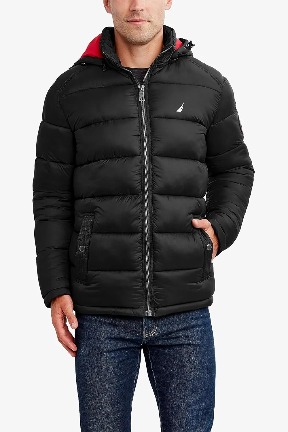 Nautica Men's Water Resistant Nylon Puffer Jacket