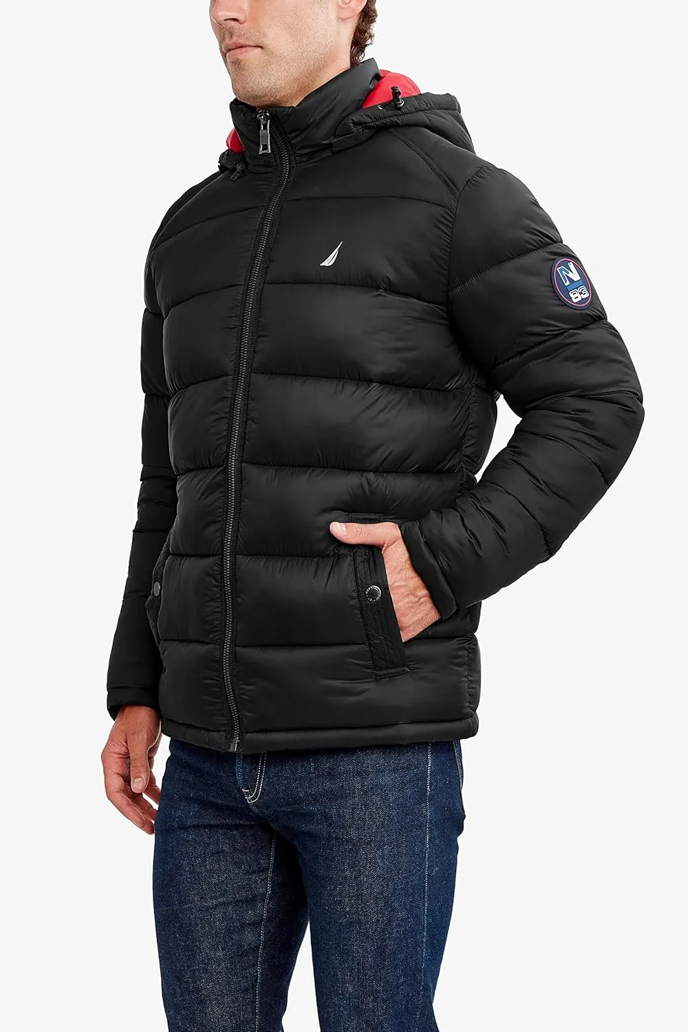 Nautica Men's Water Resistant Nylon Puffer Jacket