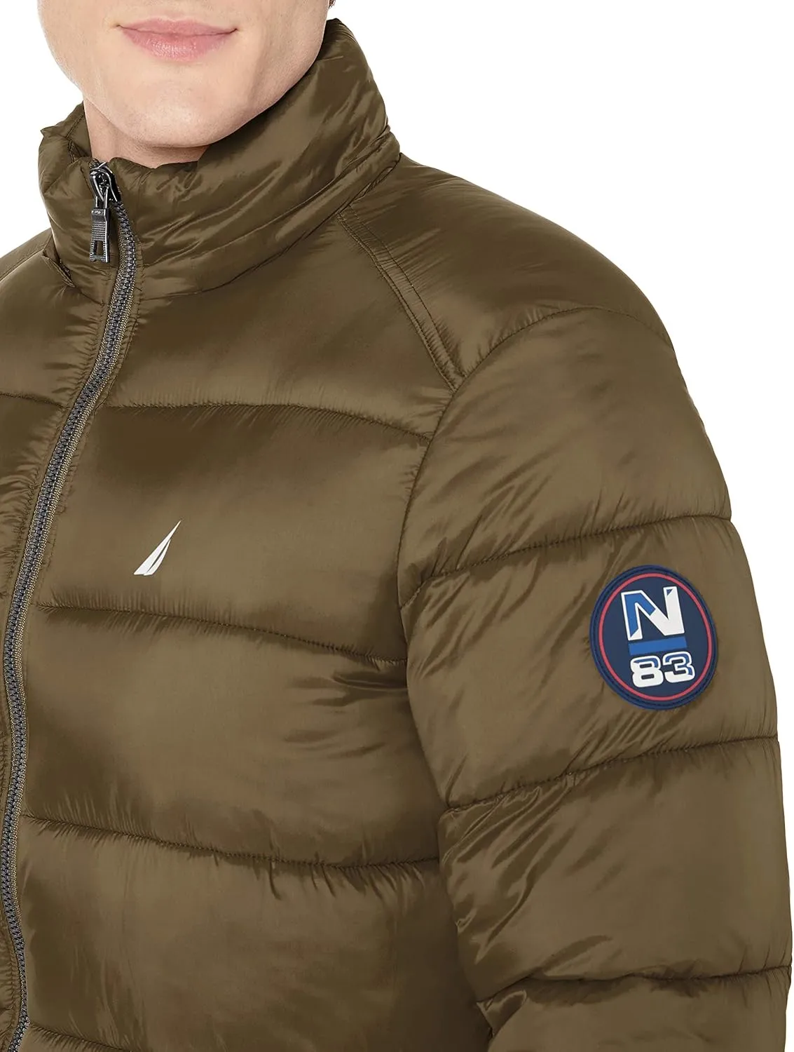 Nautica Men's Water Resistant Nylon Puffer Jacket