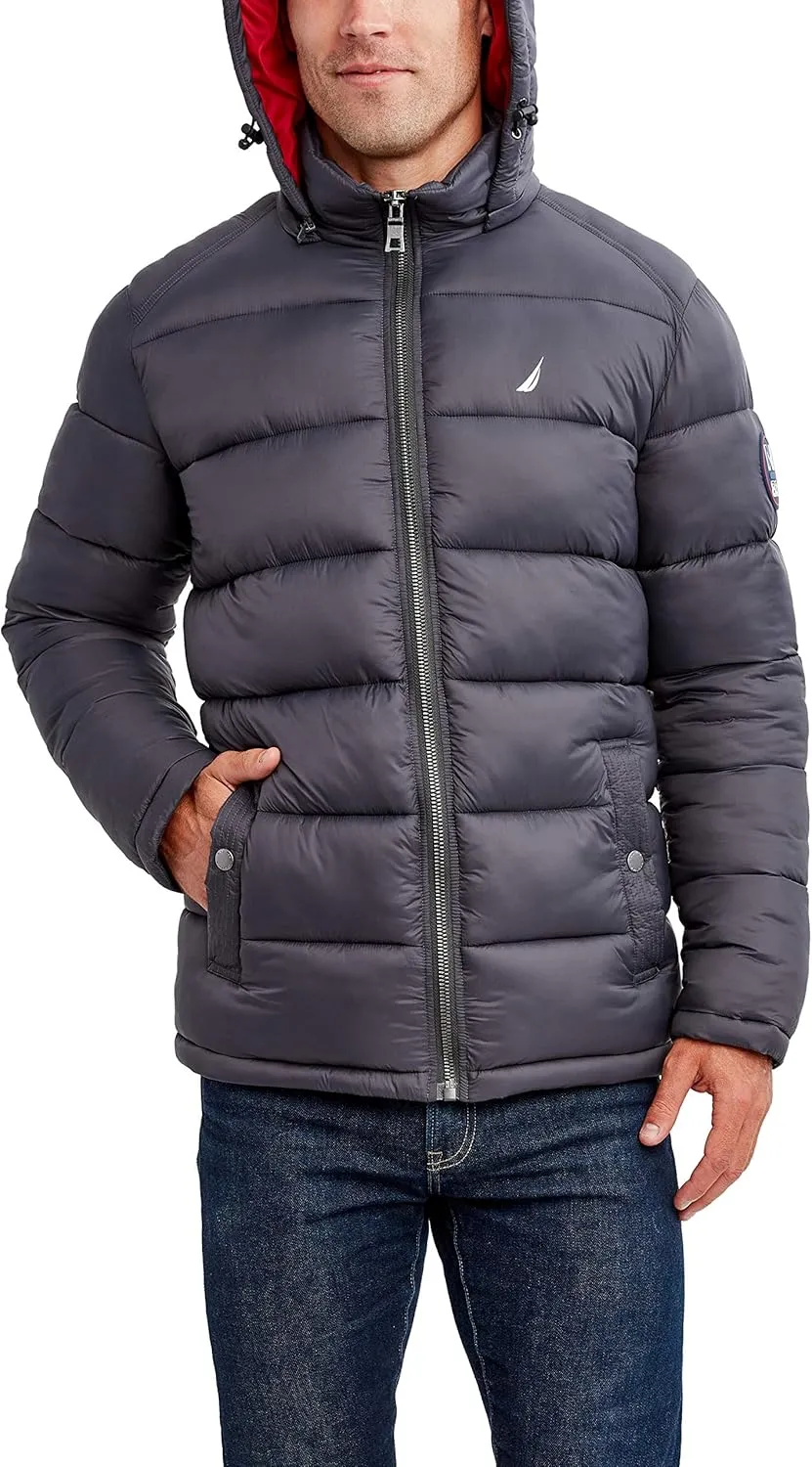 Nautica Men's Water Resistant Nylon Puffer Jacket