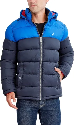Nautica Men's Water Resistant Nylon Puffer Jacket