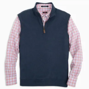 Navy Men's Performance Quarter-Zip Vest (Paulo)