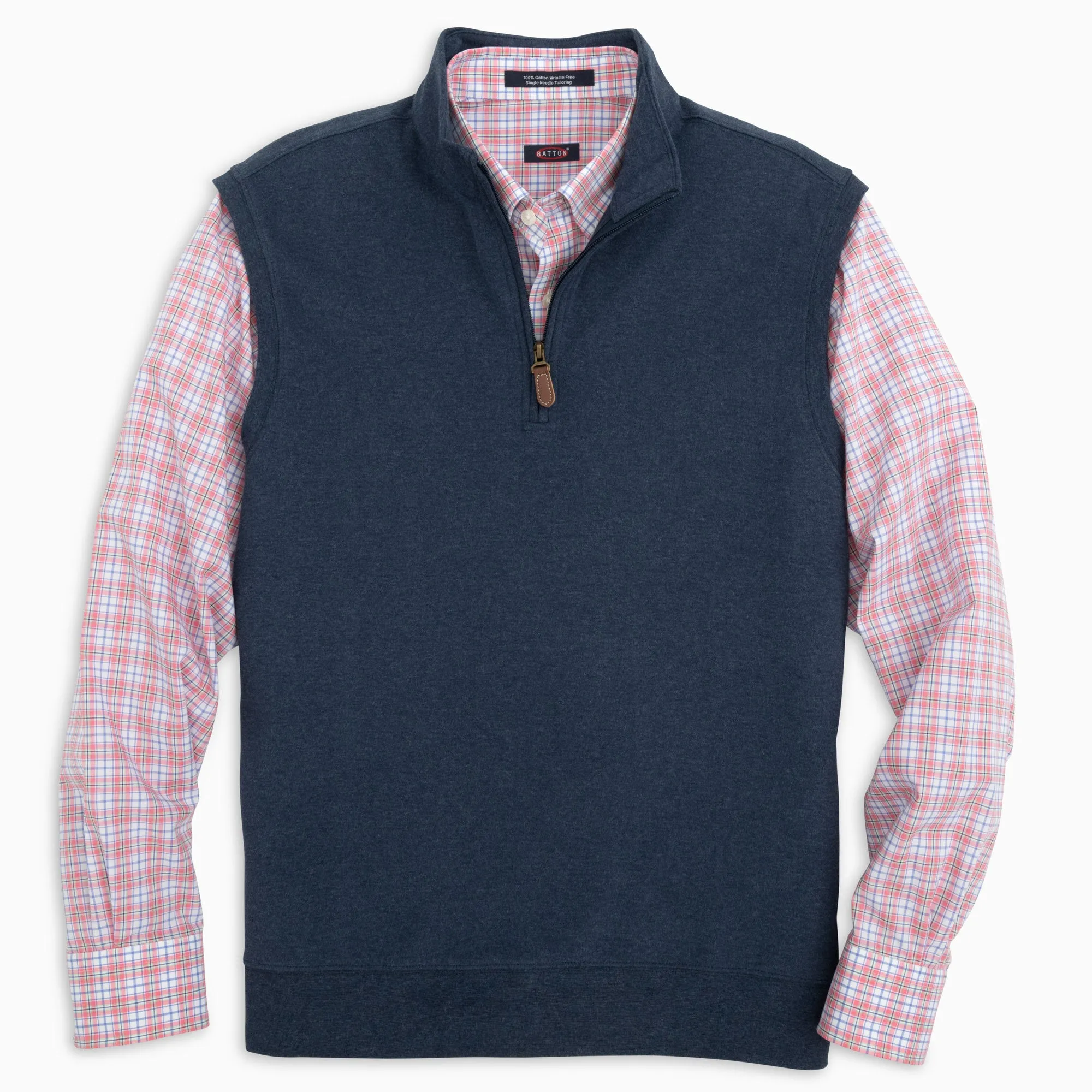 Navy Men's Performance Quarter-Zip Vest (Paulo)