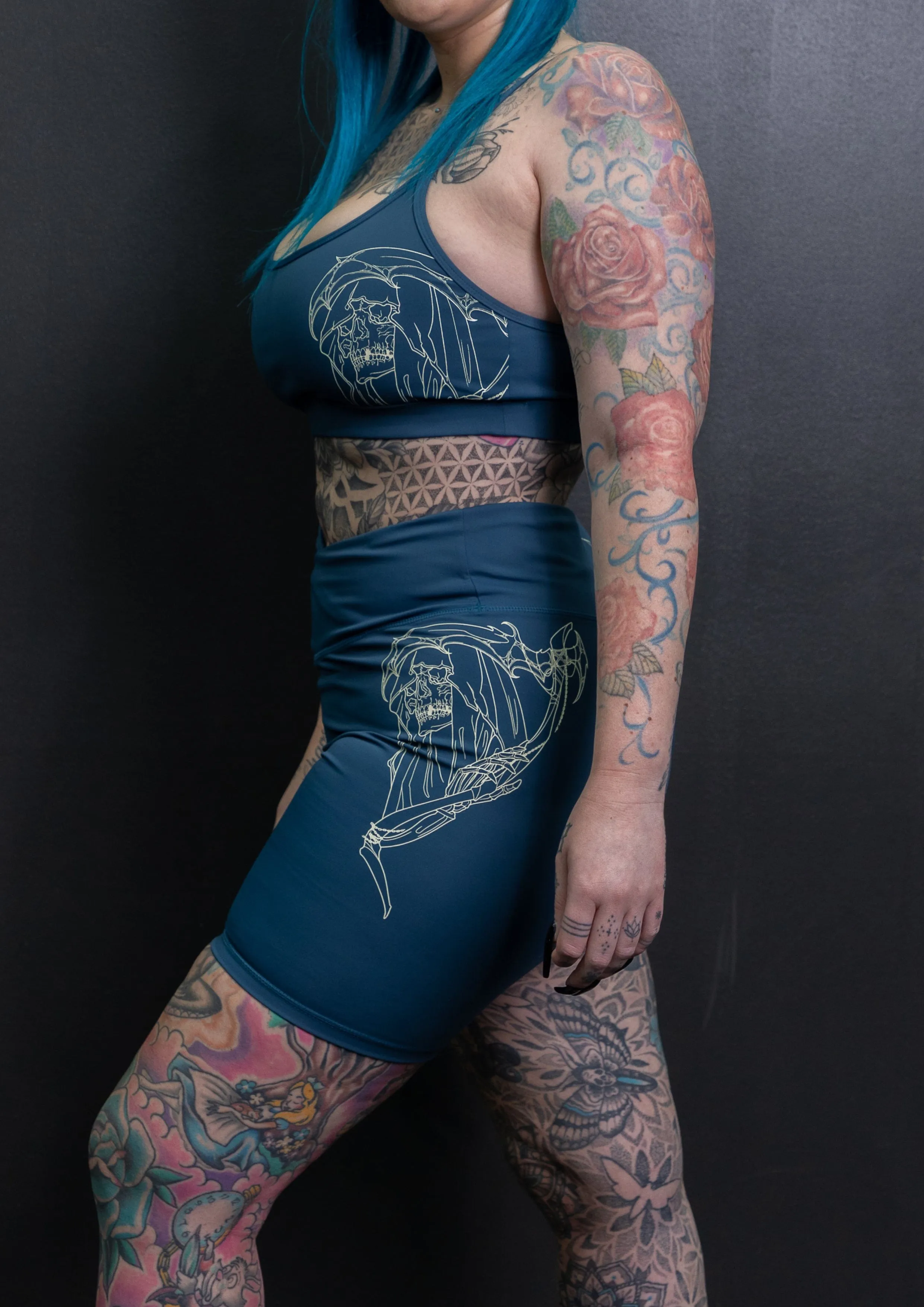 Navy Reaper Bike Shorts