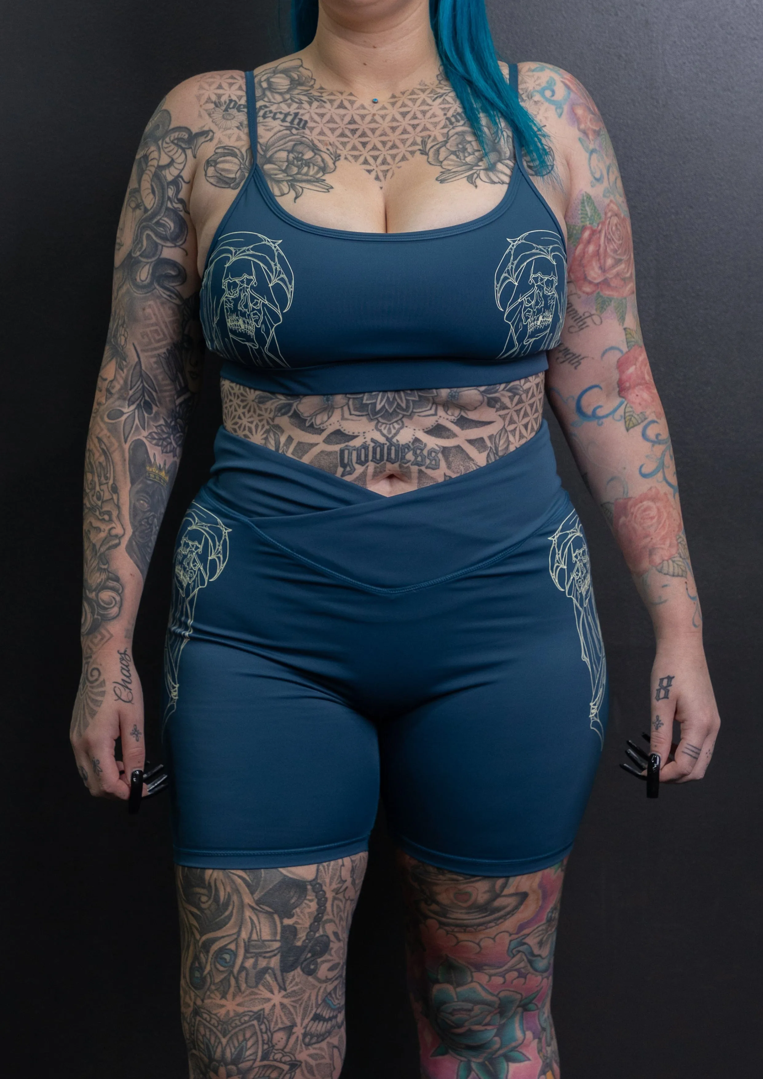 Navy Reaper Bike Shorts