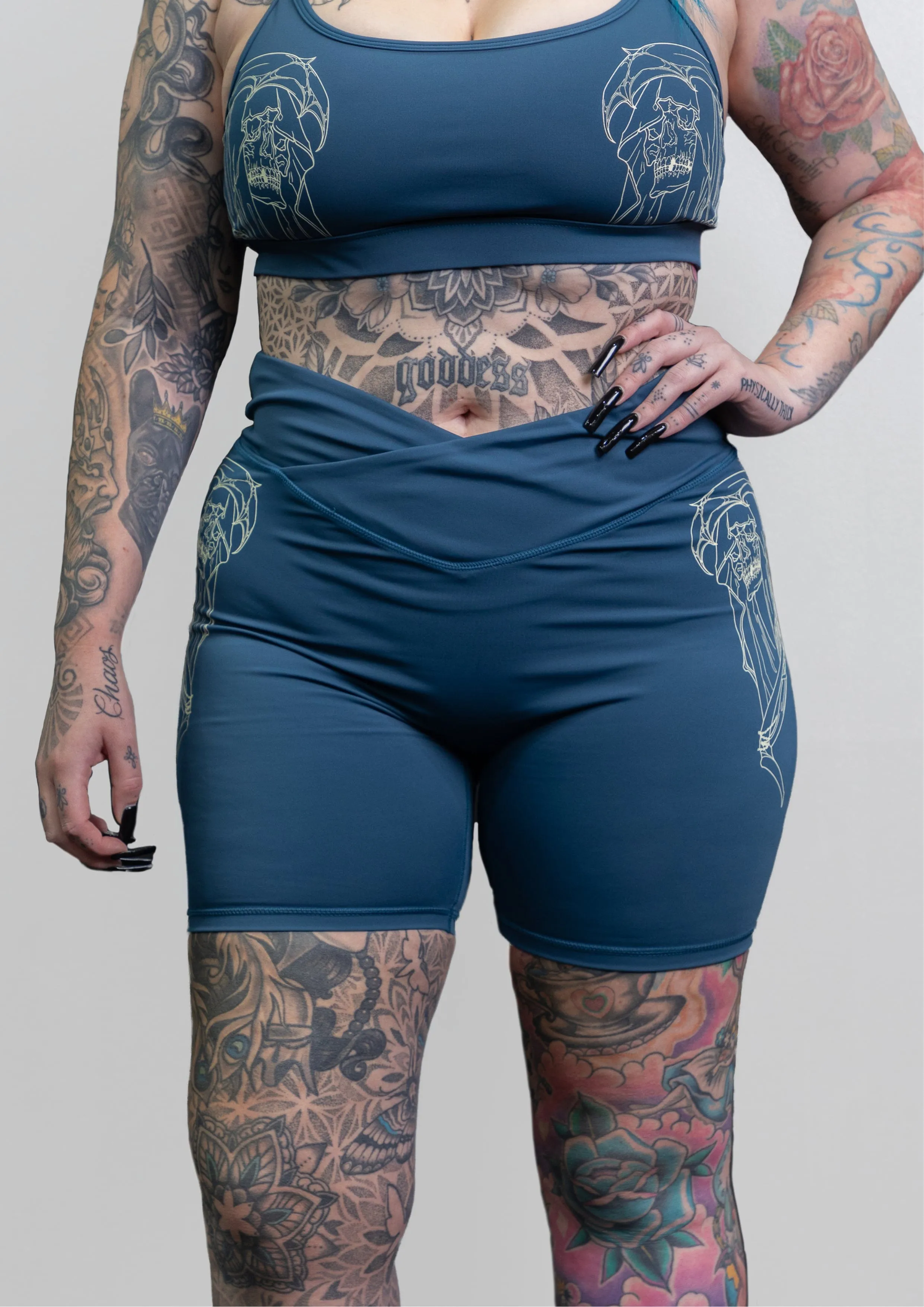 Navy Reaper Bike Shorts
