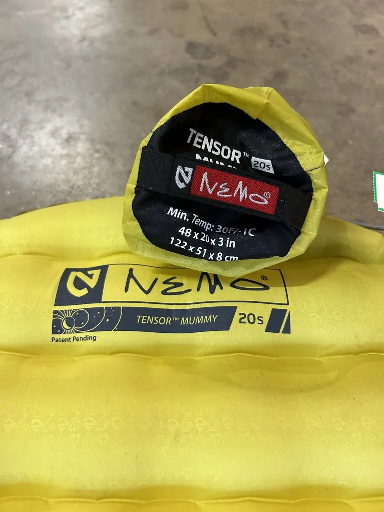 Nemo Tensor Mummy 20s Sleeping Pad, Yellow