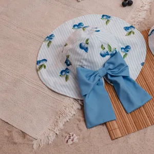 New In Meia Pata Girls Bow Blueberries Sun Hat SS25
