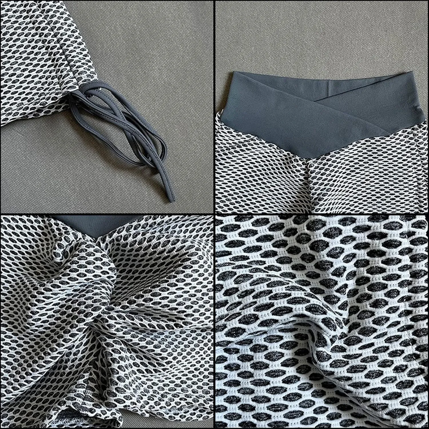 NEW JINBAR Womentanktop High Waist Seamless Yoga Shorts Women Fitness Push Up Tight Sports Leggings Honeycomb Pattern Drawstring Running Workout Shorts, Sz M