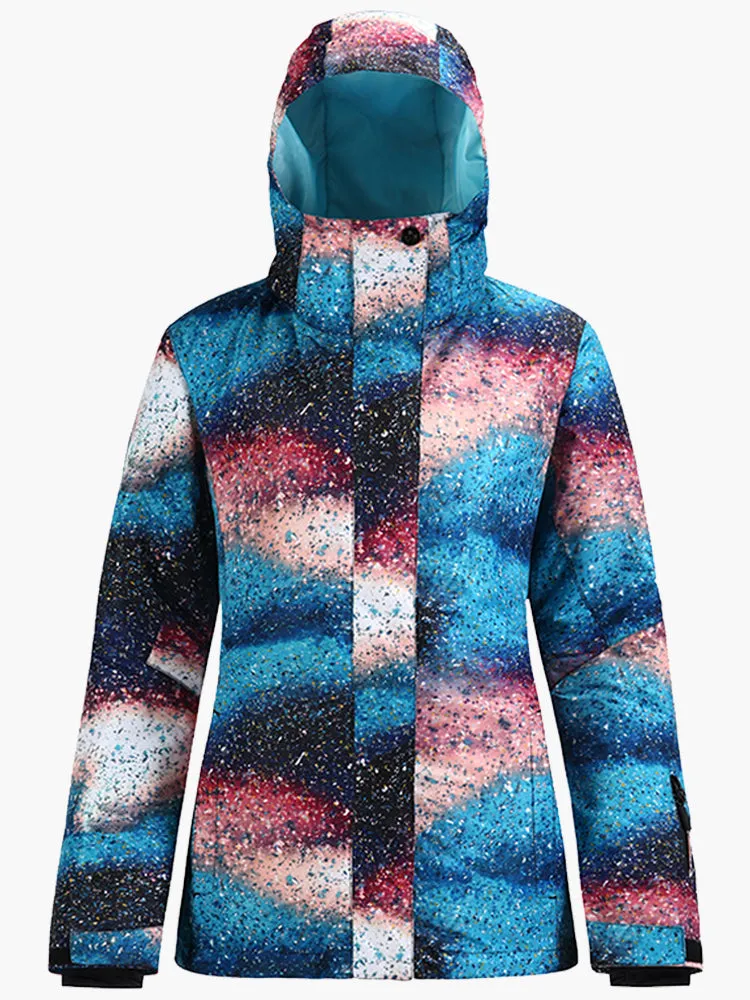 New winter women's snow suit warm quilted waterproof and windproof thickened single and double board ski suit