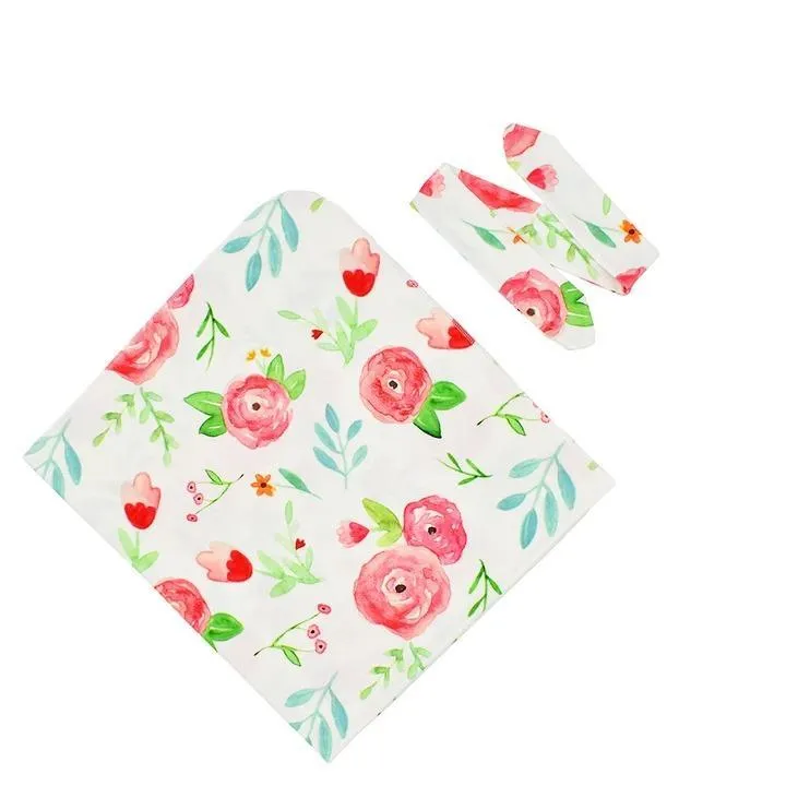 NewBorn Print Pajamas and Headband