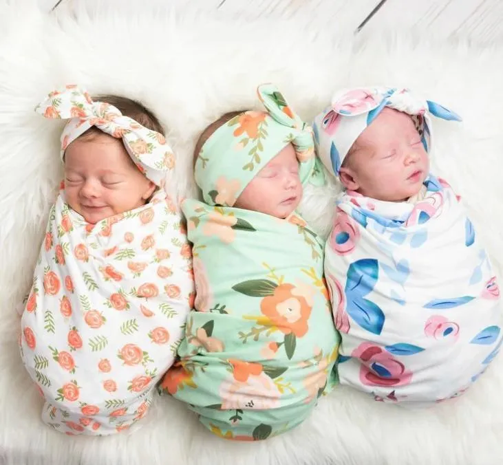 NewBorn Print Pajamas and Headband