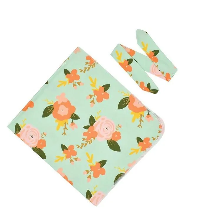 NewBorn Print Pajamas and Headband
