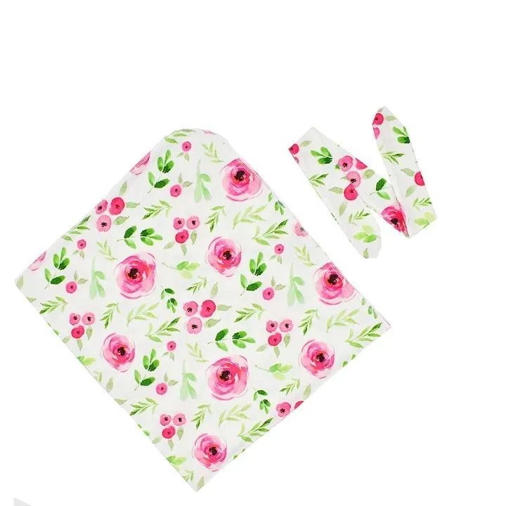 NewBorn Print Pajamas and Headband