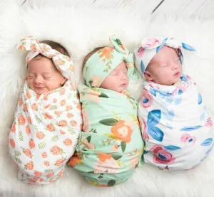 NewBorn Print Pajamas and Headband