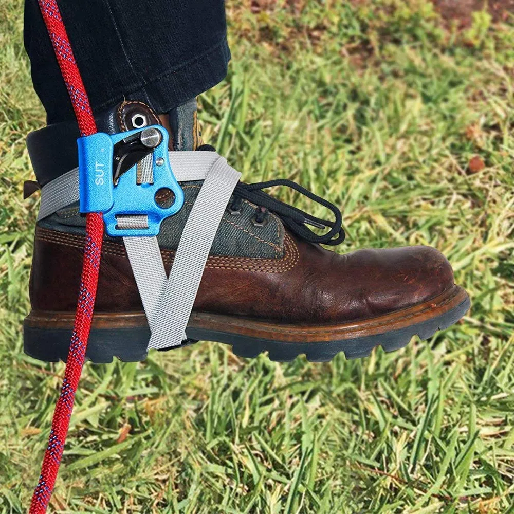 NewDoar Hand Ascender & Foot Ascender & Foot Loop Set (Right Blue Set)