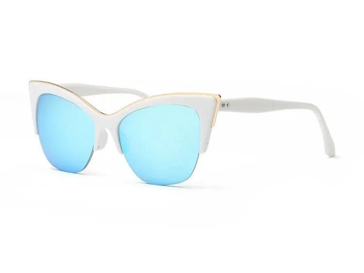 Newest Half-Frame Cat Eye Sunglasses Women Summer Style Sun Glasses Brand Designer Gafas Oculos De Sol UV400