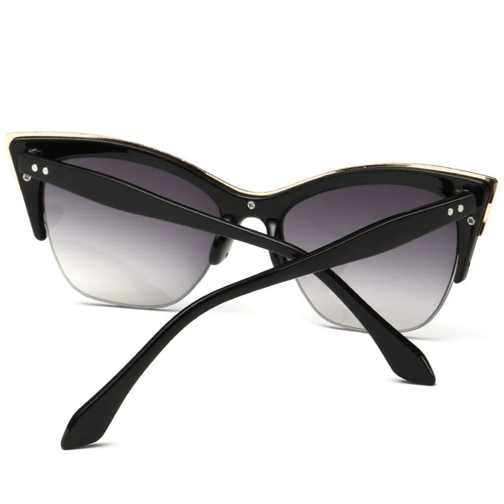 Newest Half-Frame Cat Eye Sunglasses Women Summer Style Sun Glasses Brand Designer Gafas Oculos De Sol UV400