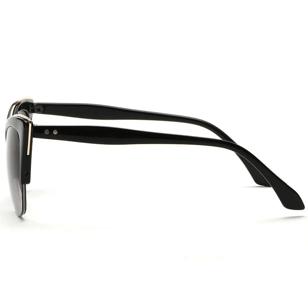 Newest Half-Frame Cat Eye Sunglasses Women Summer Style Sun Glasses Brand Designer Gafas Oculos De Sol UV400