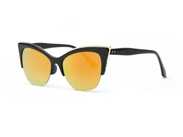 Newest Half-Frame Cat Eye Sunglasses Women Summer Style Sun Glasses Brand Designer Gafas Oculos De Sol UV400